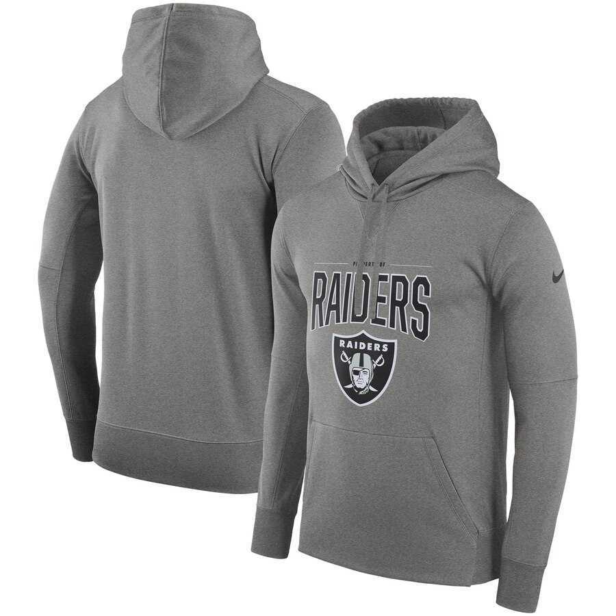 Oakland Raiders Nike Sideline Property of Performance Pullover Hoodie Gray,We sell and wholesale Oakland Raiders Nike Sideline Property of Performance Pullover Hoodie Gray on line form chian!